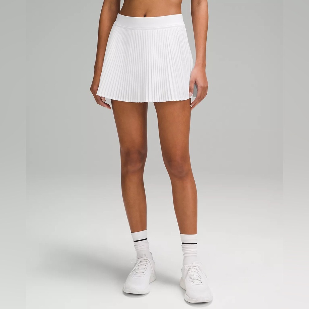 Lululemon Varsity High Rise Pleated Tennis Skirt NWT White